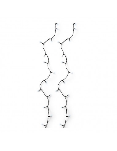 Guirnalda multifunción, uso exterior, basic, blanco frío, cable negro, 240 leds, 18 m