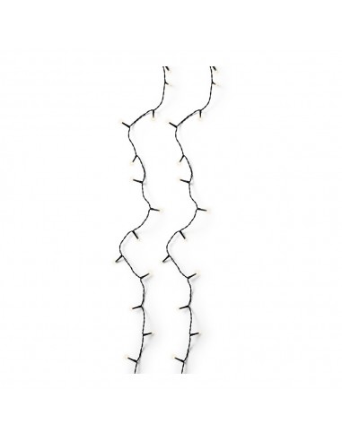 Guirnalda multifunción, uso exterior, basic, blanco cálido, cable negro, 80 leds, 6 m