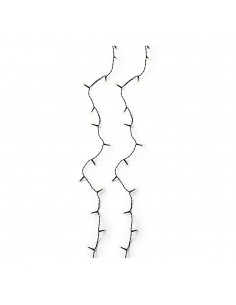 Guirnalda multifunción, uso exterior, basic, blanco cálido, cable negro, 120 leds, 9 m