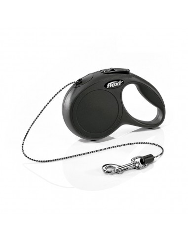 Flexi classic cat cordón especial gatos color negro 3m de cuerda nayeco