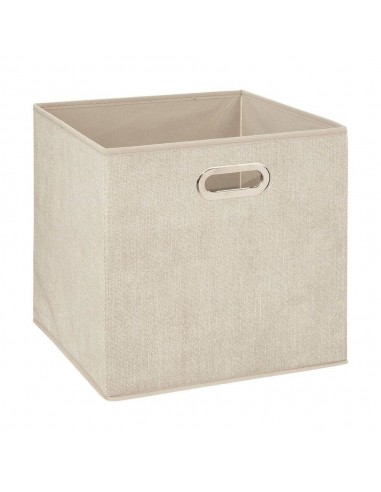 Caja organizadora para estantería, color beige, 31 x 31 x 31 cm
