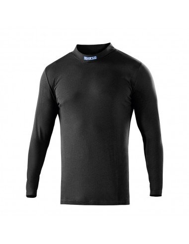 Camiseta de manga larga y cuello perkins, negra, b-rookie, talla xxl