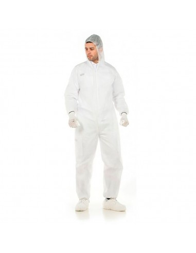 Buzo desechable blanco, fabricado en polipropileno, talla xl