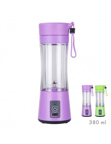 Batidora portable recargable por usb, colores surtidos, 380 ml