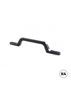 Tirador de mueble tipo asa, modelo 515, de aluminio con acabado titanio, 128 mm, blíster 4 uds