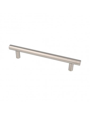 Tirador de mueble tipo asa, modelo 891h, de acero inoxidable con acabado aluminio, 128 mm
