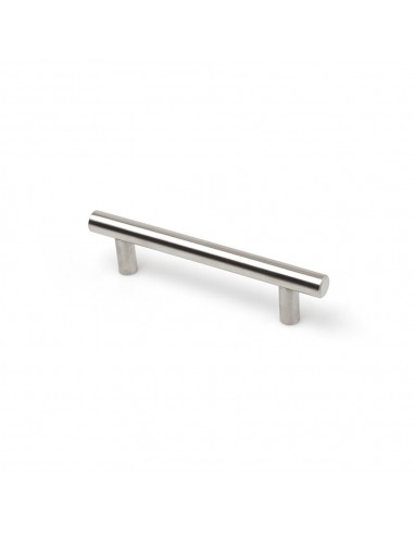 Tirador de mueble tipo asa, modelo 891h, de acero inoxidable con acabado aluminio, 96 mm