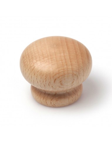 Pomo para mueble, modelo 260, de madera de haya, ø40 mm