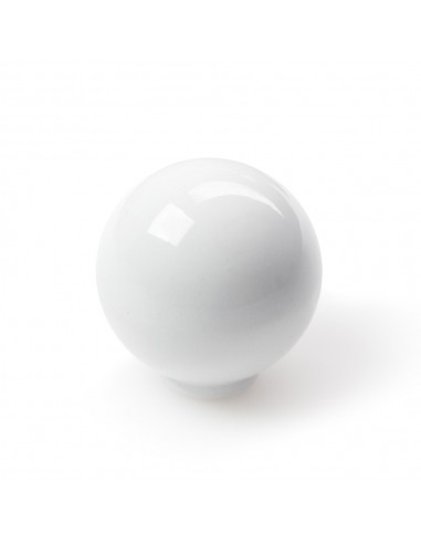 Pomo para mueble, modelo 308, de abs con acabado blanco, ø28 mm