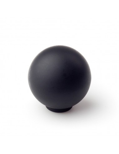 Pomo para mueble, modelo 308, de abs con acabado negro mate, ø28 mm