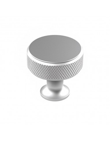 Pomo para mueble, modelo 751, de aluminio con acabado niquelado, ø30 mm