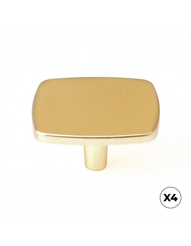 Pomo para mueble, modelo 778, de zamak con acabado oro mate, ø40 mm, blíster 4 uds
