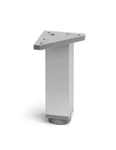 Pata cuadrada, modelo 404, de aluminio con acabado anodizado mate, 40 x 40 x 150 mm