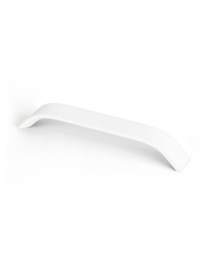 Tirador de mueble tipo asa, modelo 2267, de aluminio con acabado blanco mate, 160 mm