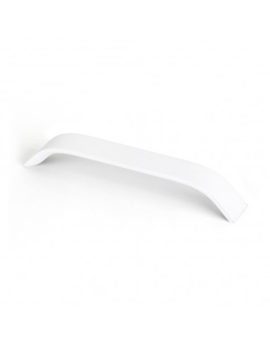 Tirador de mueble tipo asa, modelo 2267, de aluminio con acabado blanco mate, 160 mm