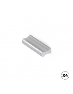 Tirador de mueble tipo asa, modelo 2279, de aluminio con acabado anodizado mate, 32 mm, blíster 4 uds