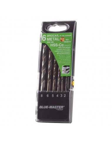 Brocas hss-co rectificadas ø2-8 mm, juego 6 piezas