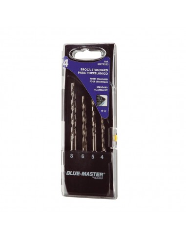 Brocas standard porcelánico ø4-5-6-8 mm, juego 4 piezas