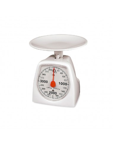 Báscula analógica de cocina, máx. 4 kg, ø16,5 x 17 cm