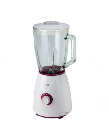 Batidora de vaso de cristal 1300 w, 1,5 l, blanca-violeta