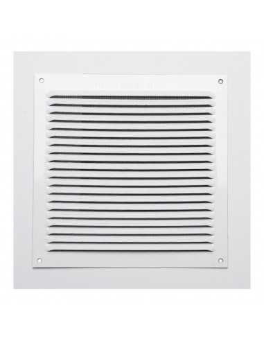 Rejilla s/borde de aluminio 0.6 blanco lacado 170x170mm