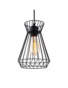 Lámpara de techo metalica e27 60w color negro ø19 x 26 x 130 cm