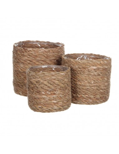 Cesta de mimbre modelo atlantic, set de 3 piezas, ø12 x 12 cm, ø14 x 14 cm, ø16 x 16 cm