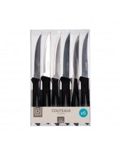 Cuchillos para carne inoxidables 21 cm colores surtidos 6 uds