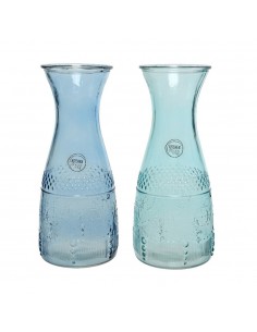 Botella de cristal con relieve ø10 x 25 cm 1,10 l modelos surtidos