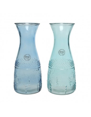 Botella de cristal con relieve ø10 x 25 cm 1,10 l modelos surtidos