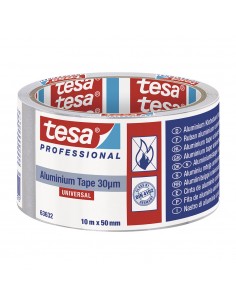 Cinta de aluminio universal. 30 micras 10m x 50mm con protector 63632 tesa