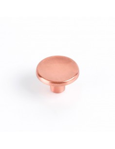 Blister con 2 pomos redondos para mueble fabricado en zamak acabado oro rosso mate mod 774 ø35mm rei