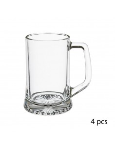 Jarras de cerveza de cristal 32 cl, 4 uds