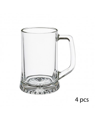 Jarras de cerveza de cristal 32 cl, 4 uds