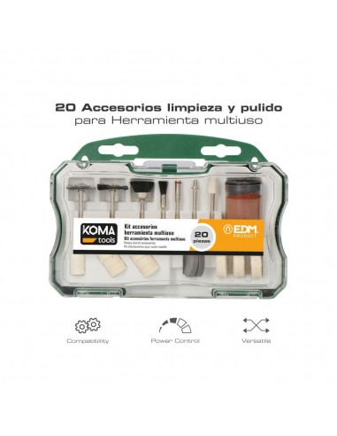 Accesorios para multiherramienta rotativa, set 20 piezas