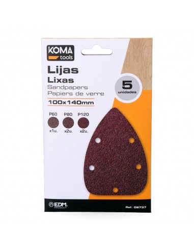Lijas para lijadora tipo mouse 08707, 5 uds