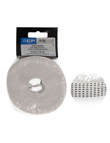 Cinta persiana compacto blanco / negro 18 mm x 6 m
