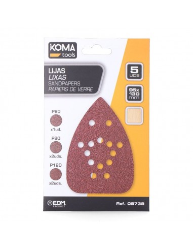 Lijas para lijadora tipo mouse 08753, 5 uds