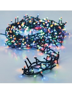 Guirnalda multifunción, uso exterior, tipo espino, multicolor, 400 leds, 11 m