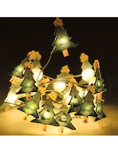 Guirnalda a pilas, función fija, uso interior, motivos navideños, 20 leds decorativos, 1,05 m modelos variados