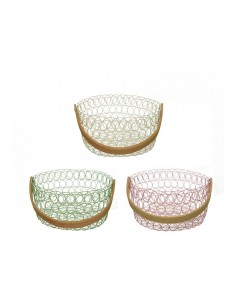 Cesta metálica colores surtidos 20 x 10 cm