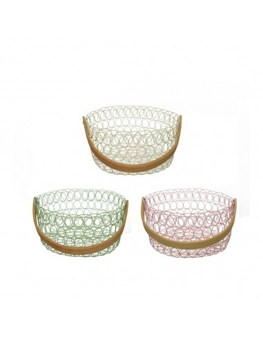 Cesta metálica colores surtidos 20 x 10 cm