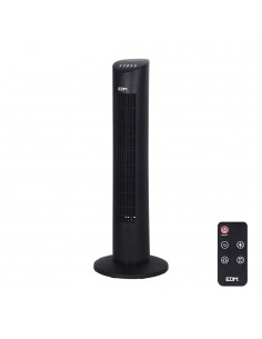 Ventilador de torre. potencia: 60 w, 54,8 db, mando a distancia, negro 28 x 78,3 cm