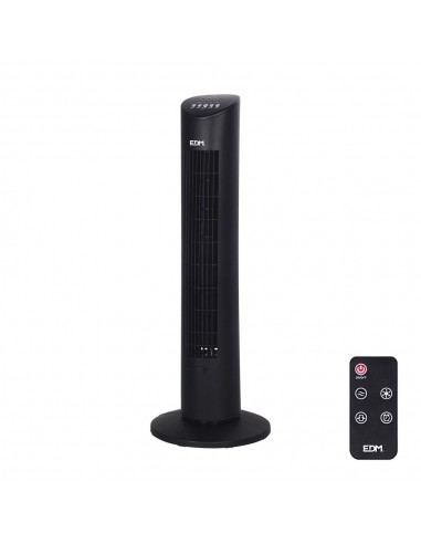 Ventilador de torre. potencia: 60 w, 54,8 db, mando a distancia, negro 28 x 78,3 cm