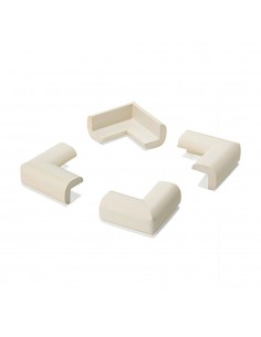 Protector cantos, modelo 5002, de caucho con acabado blanco, 24 x 52 x 52 mm, 4 uds, blister