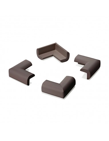 Protector cantos, modelo 5002, de caucho con acabado marrón, 24 x 52 x 52 mm, 4 uds, blister